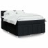 Cama box spring con colchón tela negro 140x200