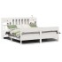 Cama con estantería sin colchón madera maciza blanca 180x200