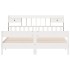 Cama con estantería sin colchón madera maciza blanca 180x200