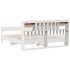 Cama con estantería sin colchón madera maciza blanca 180x200