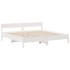Cama con estantería sin colchón madera maciza blanca 180x200