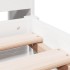 Cama con estantería sin colchón madera maciza blanca 180x200
