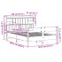 Cama con estantería sin colchón madera maciza blanca 150x200