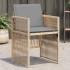Sillones jardín con cojines 4 uds ratán sintético beige