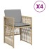 Sillones jardín con cojines 4 uds ratán sintético beige