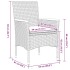 Set de comedor jardín 5 pzas con cojines ratán PE acacia
