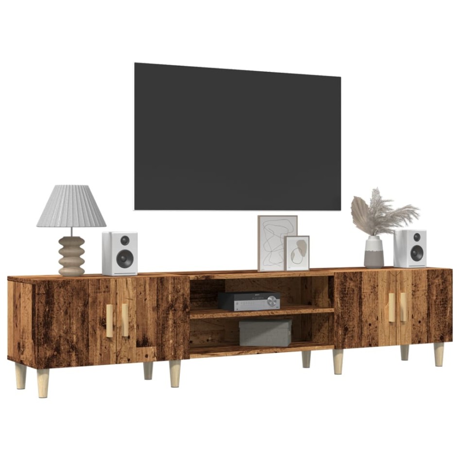 Mueble de TV madera ingeniería madera envejecida 180x31,5x40