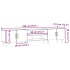 Mueble de TV madera ingeniería madera envejecida 180x31,5x40