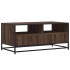 Mesa de centro madera ingeniería metal roble marrón
