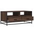 Mesa de centro madera ingeniería metal roble marrón
