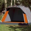 Tienda campaña cabaña 4 personas apertura rápida gris naranja