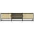 Mueble TV metal y madera ingeniería roble Sonoma 160x35x41