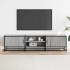 Mueble TV metal y madera ingeniería gris Sonoma 160x35x41