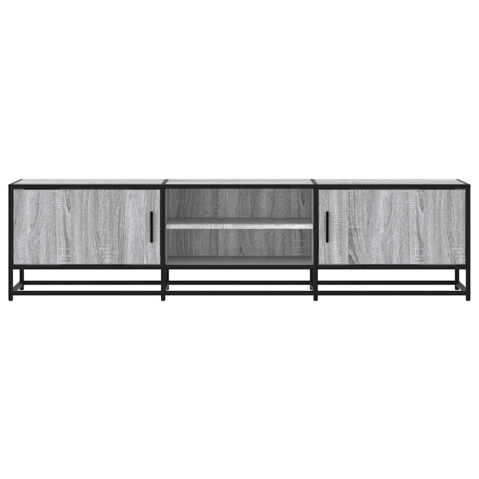 Mueble TV metal y madera ingeniería gris Sonoma 160x35x41