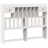 Cama con estantería sin colchón madera maciza blanca 150x200