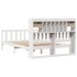 Cama con estantería sin colchón madera maciza blanca 150x200