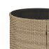 Sofá de jardín semicircular con mesa y cojines ratán PE