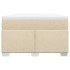 Cama box spring con colchón tela color crema 120x200