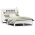 Cama con estantería sin colchón madera maciza blanca 135x190