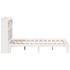 Cama con estantería sin colchón madera maciza blanca 135x190