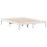 Cama con estantería sin colchón madera maciza blanca 135x190