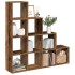 Librería divisora 4 niveles madera envejecida 131,5x29x131,5