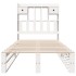 Cama con estantería sin colchón madera maciza blanca 100x200