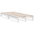 Cama con estantería sin colchón madera maciza blanca 100x200
