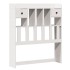 Cama con estantería sin colchón madera maciza blanca 100x200