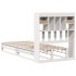 Cama con estantería sin colchón madera maciza blanca 100x200