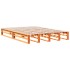 Cama con estantería sin colchón madera maciza marrón 140x200