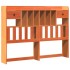 Cama con estantería sin colchón madera maciza marrón 140x200