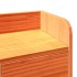 Cama con estantería sin colchón madera maciza marrón 140x200