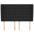 Cabecero con orejas de cuero sintético negro 147x23x118/128
