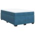 Cama box spring con colchón terciopelo azul oscuro 120x190