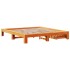 Cama sin colchón madera maciza de pino marrón cera 180x200
