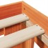 Cama sin colchón madera maciza de pino marrón cera 200x200