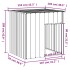 Caseta perros con tejado acero galvanizado gris 110x103x109