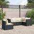Set de muebles de jardín 5 pzas y cojines ratán sintético