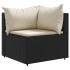 Set de muebles de jardín 5 pzas y cojines ratán sintético