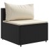 Set de muebles de jardín 5 pzas y cojines ratán sintético