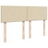 Cama box spring con colchón tela color crema 160x200
