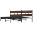Estructura de cama sin colchón metal roble marrón 180x200