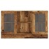 Aparador de madera ingeniería envejecida negro 120x30,5x70