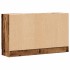 Aparador de madera ingeniería envejecida negro 120x30,5x70