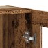 Aparador de madera ingeniería envejecida negro 120x30,5x70
