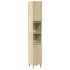 Set de muebles de baño 3 pzas madera contrachapada roble