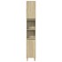 Set de muebles de baño 3 pzas madera contrachapada roble