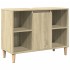 Set de muebles de baño 3 pzas madera contrachapada roble