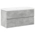 Set muebles de baño 2 piezas madera contrachapada gris